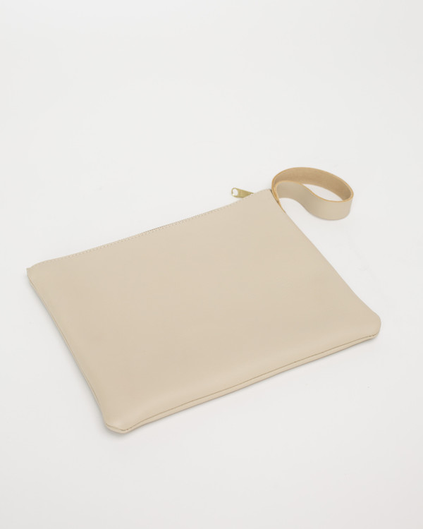 ESBY CLUTCH - BONE CALFSKIN ESBY CLUTCH - BONE CALFSKIN