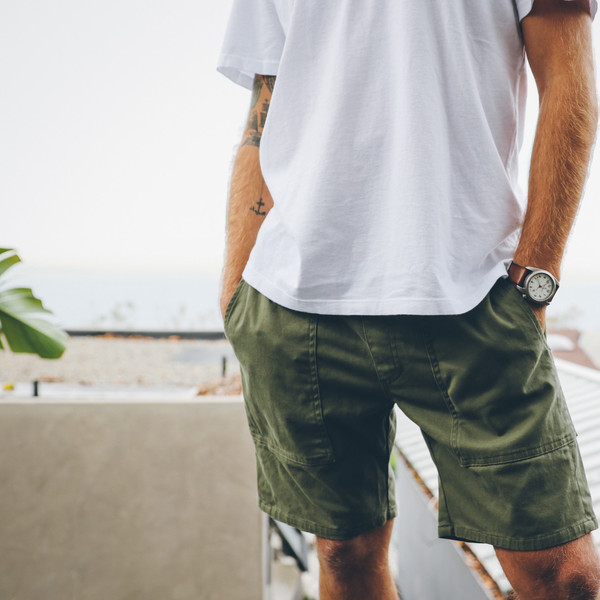 Men's Almond x Woolrich Trekker Twill Shorts Men's Almond x Woolrich Trekker Twill Shorts