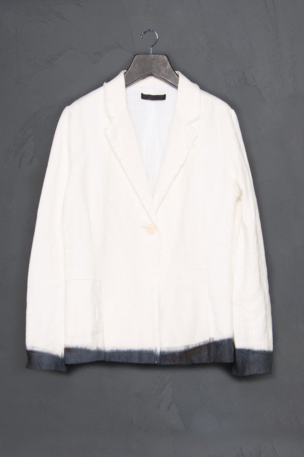 KES Raw Edge Blazer Linen KES Raw Edge Blazer Linen