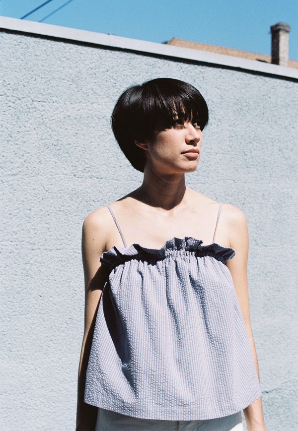 Luisa Et La Luna Laia Top - seersucker stripe Luisa Et La Luna Laia Top - seersucker stripe