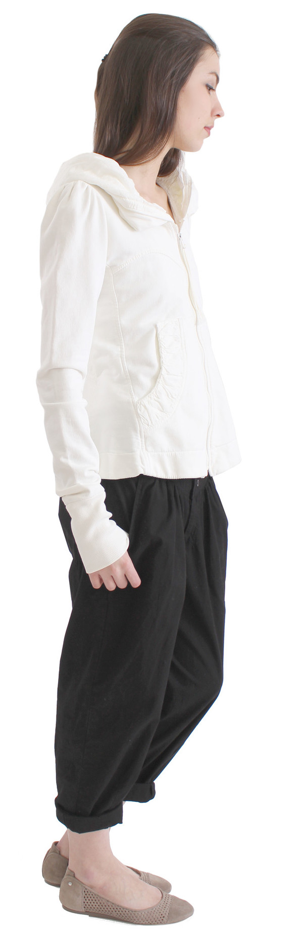 Prairie Underground Cloak Hoodie in White Prairie Underground Cloak Hoodie in White