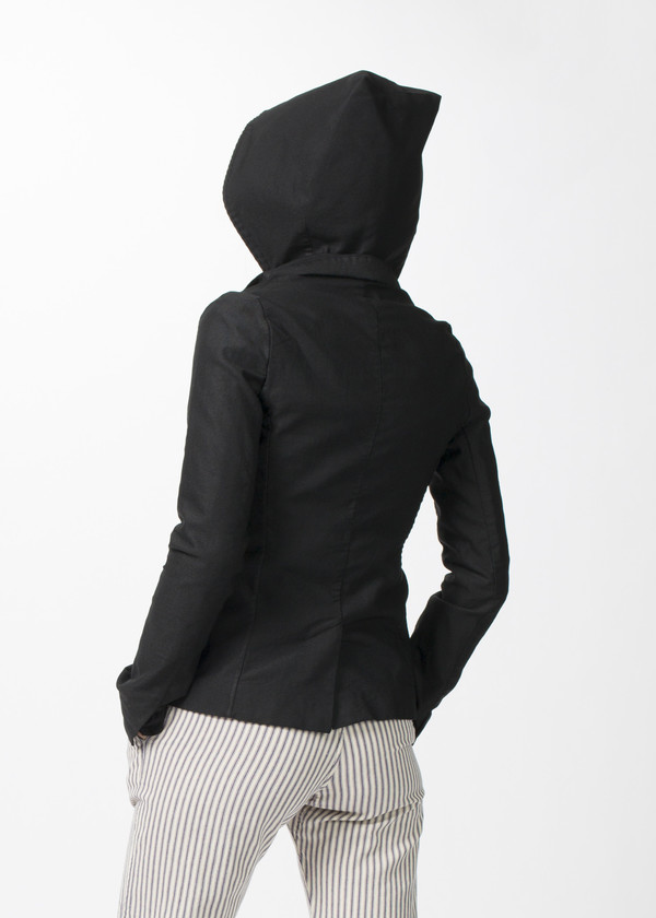 Hazel Brown Hooded Button Jacket Hazel Brown Hooded Button Jacket