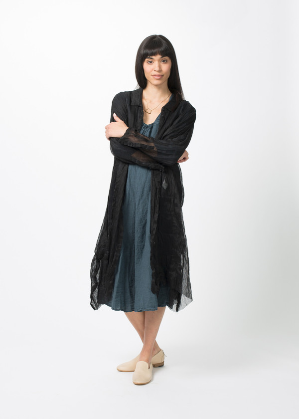 Rundholz Sheer Linen Blend Dress Rundholz Sheer Linen Blend Dress