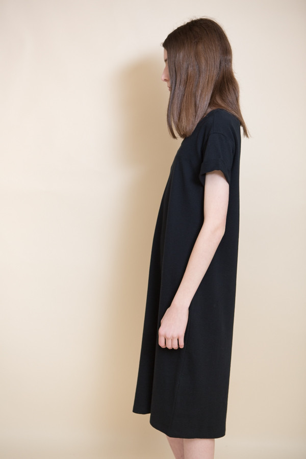 Ali Golden Roll Sleeve T-Shirt Dress / Black Ali Golden Roll Sleeve T-Shirt Dress / Black