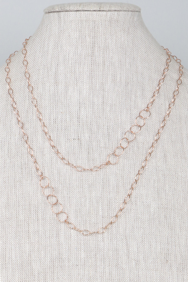 Mickey Lynn ML8020 Rose Gold Link Layering Nk Mickey Lynn ML8020 Rose Gold Link Layering Nk