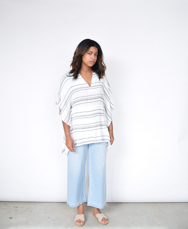Fifteen Twenty Fringe Stripe Poncho Fifteen Twenty Fringe Stripe Poncho