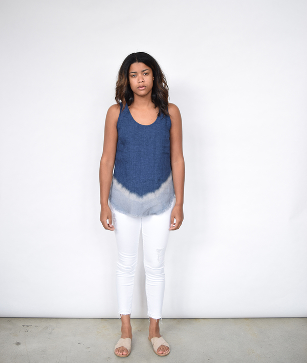 Fifteen Twenty Raw Hem Dipped Tank Fifteen Twenty Raw Hem Dipped Tank