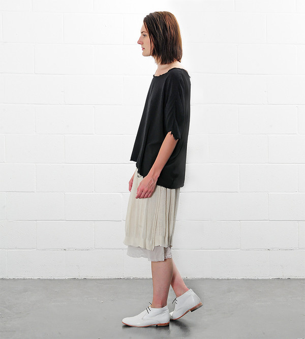 Raquel Allegra Black Crop Tee Raquel Allegra Black Crop Tee