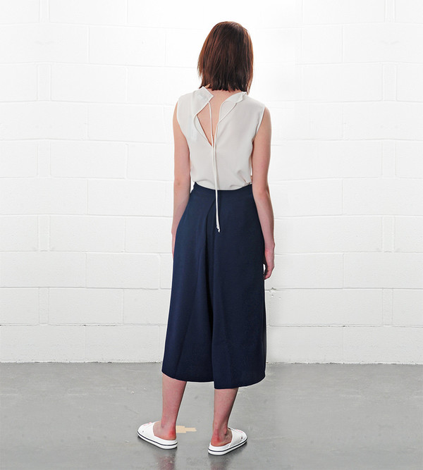 a c h r o Pleated Wide Leg Culottes a c h r o Pleated Wide Leg Culottes