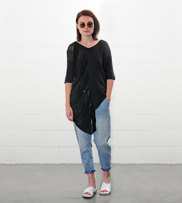 Raquel Allegra Side Shred Tee Raquel Allegra Side Shred Tee