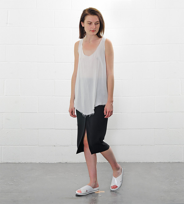 Raquel Allegra White Combo Tank Raquel Allegra White Combo Tank