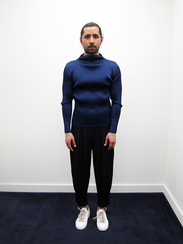 Issey Miyake Mock Neck Top, Navy Issey Miyake Mock Neck Top, Navy