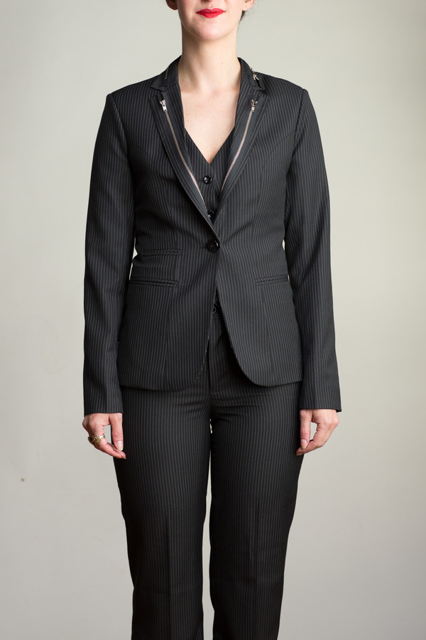 Any Old Iron 3 Piece Pin Stripe Zip Suit Any Old Iron 3 Piece Pin Stripe Zip Suit