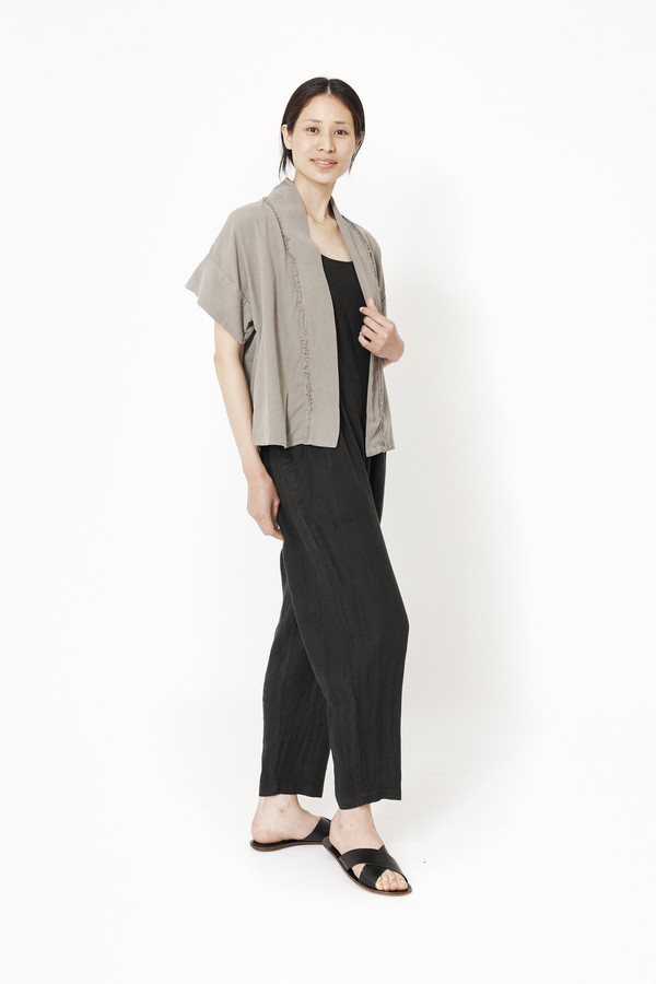 Black Crane Kimono Jacket (Grey) Black Crane Kimono Jacket (Grey)