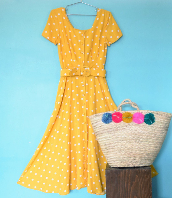 Yellow Polka Dot Dress Yellow Polka Dot Dress