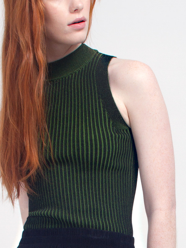 Pari Desai Hope Mock Neck Tank Fern Pari Desai Hope Mock Neck Tank Fern