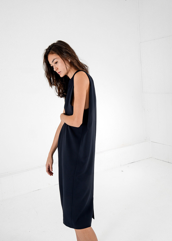 Kaarem Dill High Collar Dress Kaarem Dill High Collar Dress