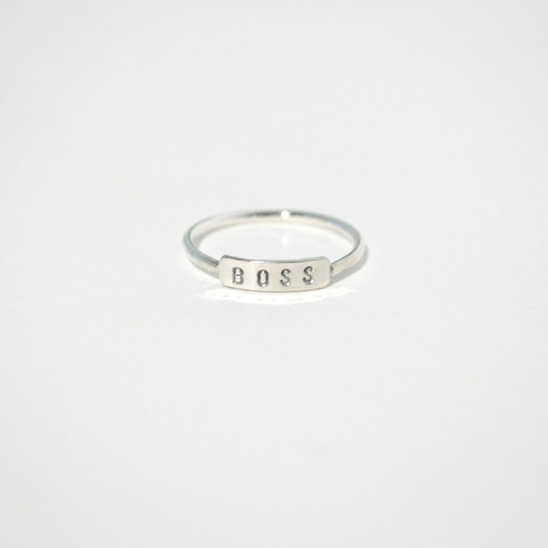 Gem & Blue Boss Ring - Silver or Gold Gem & Blue Boss Ring - Silver or Gold