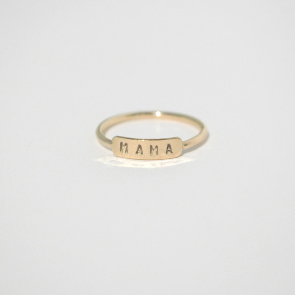 Mama Ring - Yellow Gold, Rose Gold or Silver Mama Ring - Yellow Gold, Rose Gold or Silver