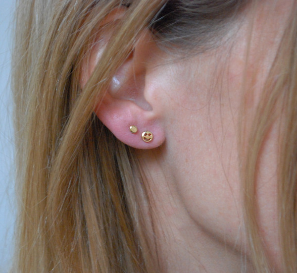 Bing Bang NYC - Smiley Face Studs Bing Bang NYC - Smiley Face Studs