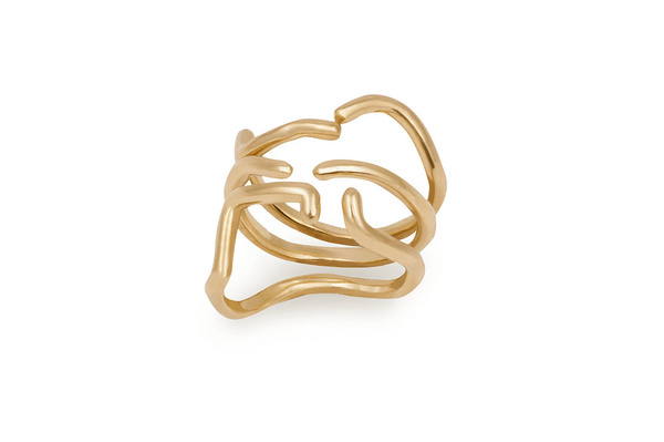 Shahla Karimi 14K Gold Subway Ring - Harlem to South Ferry Shahla Karimi 14K Gold Subway Ring - Harlem to South Ferry