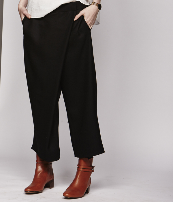 Nikki Chasin Wrap Front Wool Pant Nikki Chasin Wrap Front Wool Pant