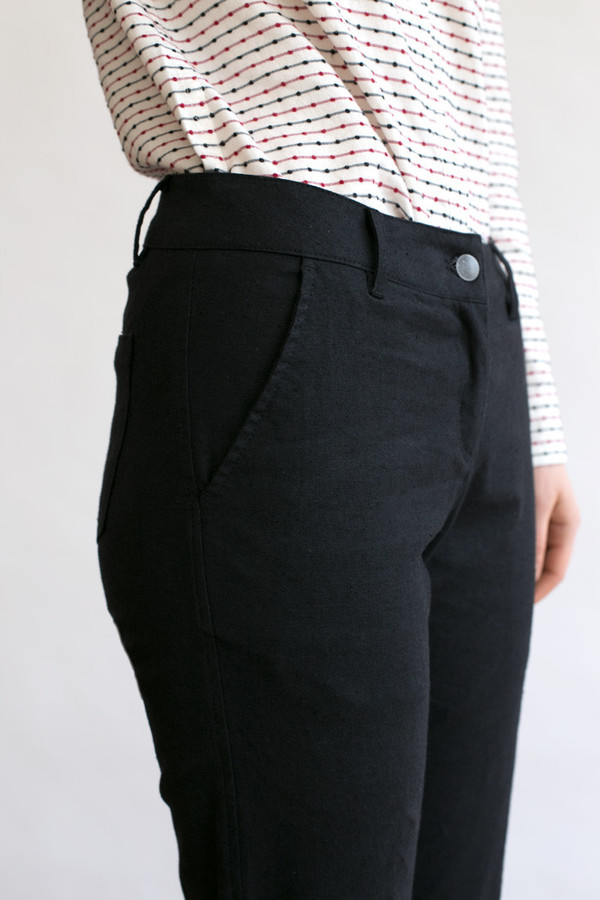 Bridge & Burn Market Trouser Black Linen Bridge & Burn Market Trouser Black Linen