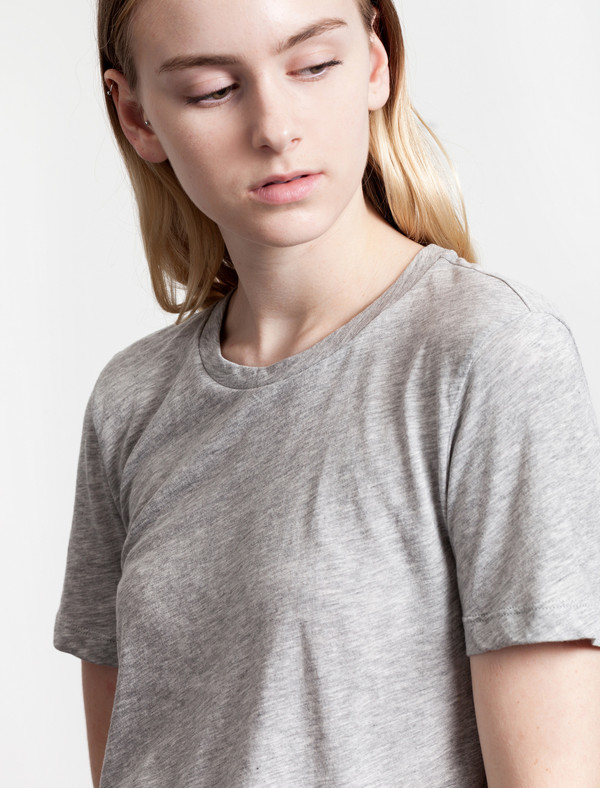 Organic by John Patrick Boy Tee Grey Melange Organic by John Patrick Boy Tee Grey Melange
