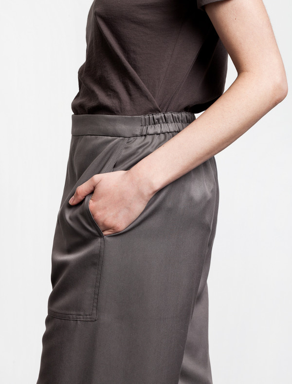 Lemaire Elasticated 3/4 Trousers Olive Grey Lemaire Elasticated 3/4 Trousers Olive Grey