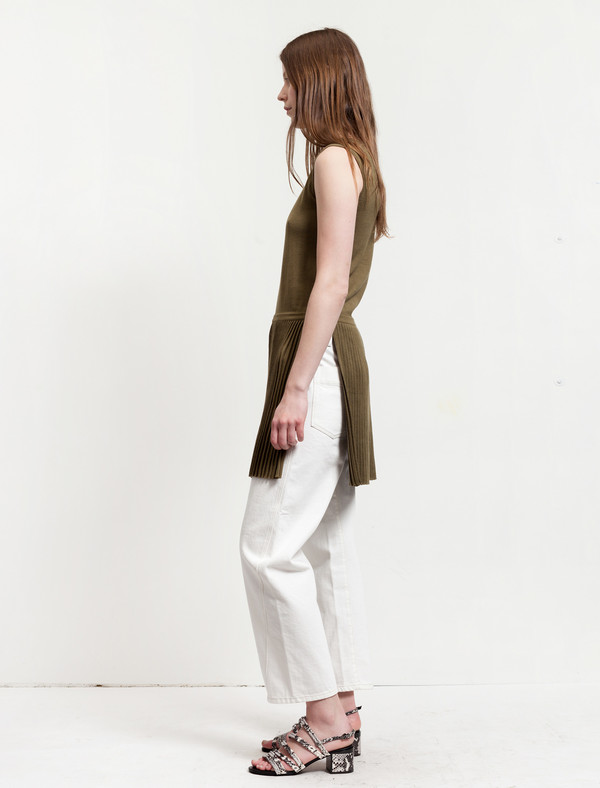 1205 Pleated Knit Top Khaki 1205 Pleated Knit Top Khaki