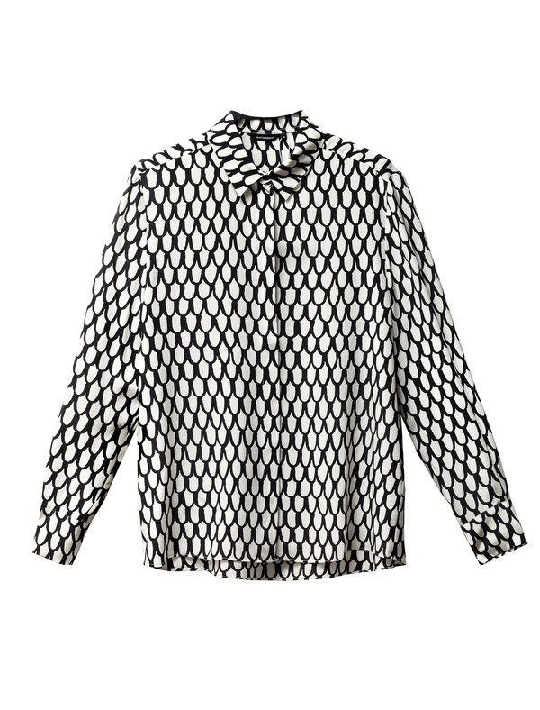 Marimekko Womens Scale Print Silk Shirt Marimekko Womens Scale Print Silk Shirt