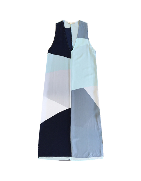 ALI GOLDEN TANK DRESS - BLUES ALI GOLDEN TANK DRESS - BLUES