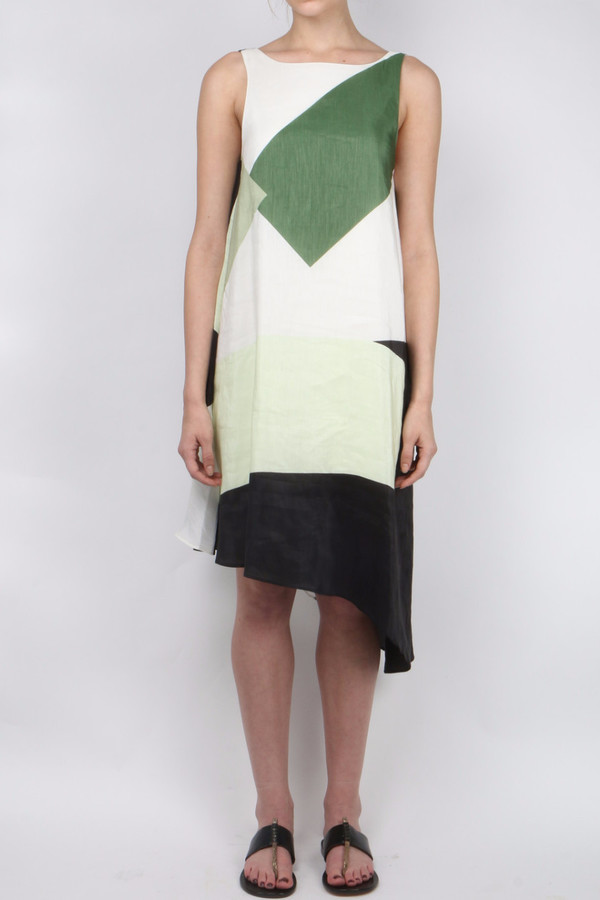 Tibi Silk Linen Dress Tibi Silk Linen Dress