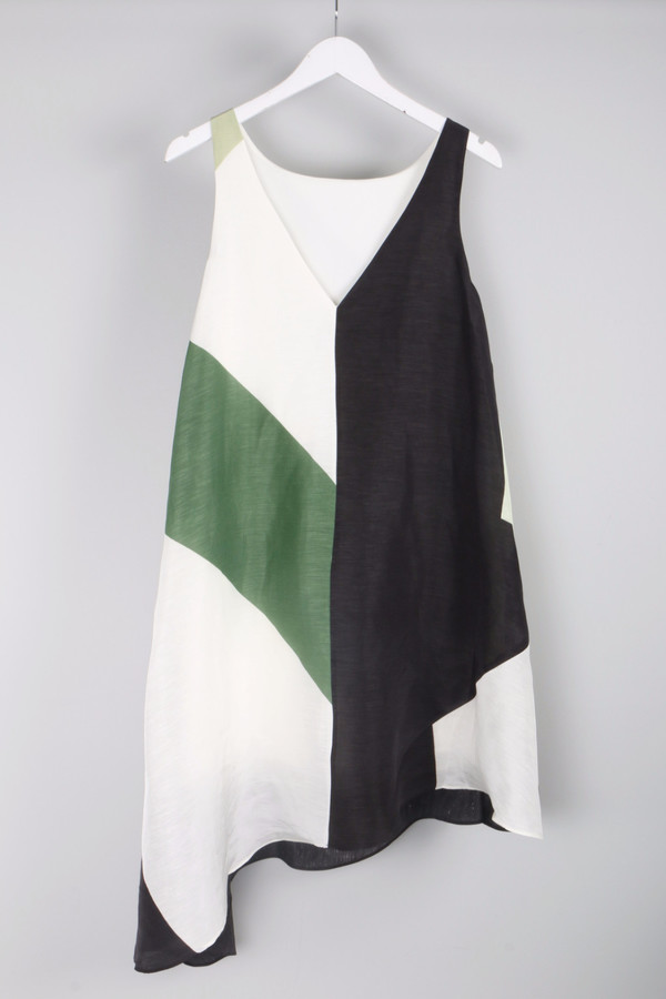 Tibi Silk Linen Dress Tibi Silk Linen Dress