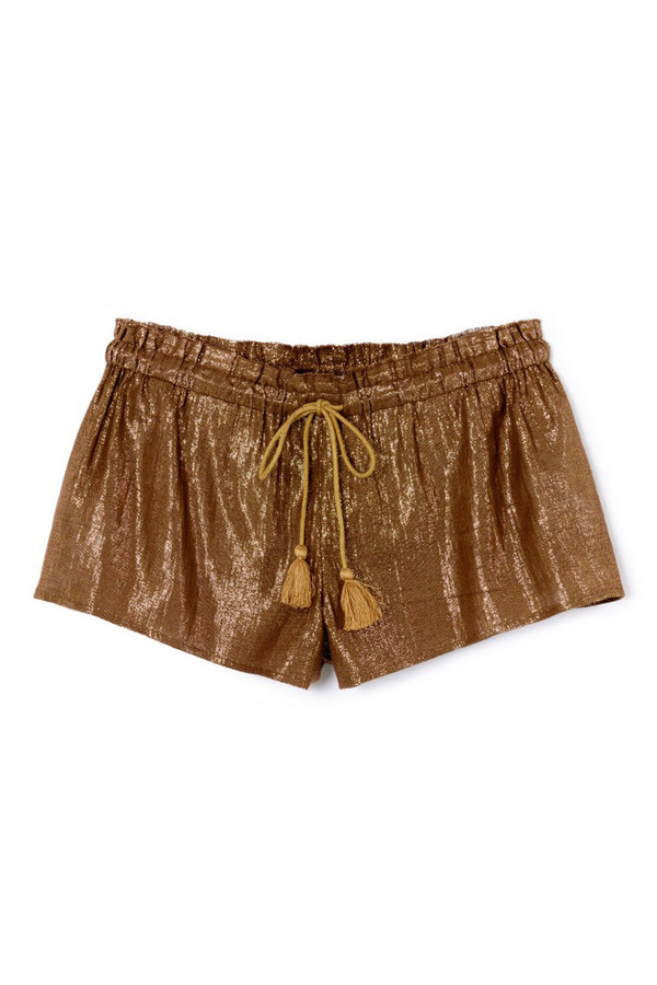 Polder Never Short in Gold Lame Polder Never Short in Gold Lame