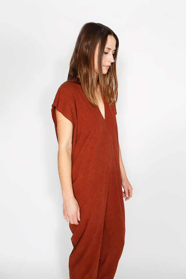 Miranda Bennett Rust Everyday Jumpsuit Miranda Bennett Rust Everyday Jumpsuit