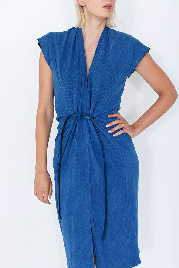 Miranda Bennett Indigo Vision Dress, Double Gauze Miranda Bennett Indigo Vision Dress, Double Gauze
