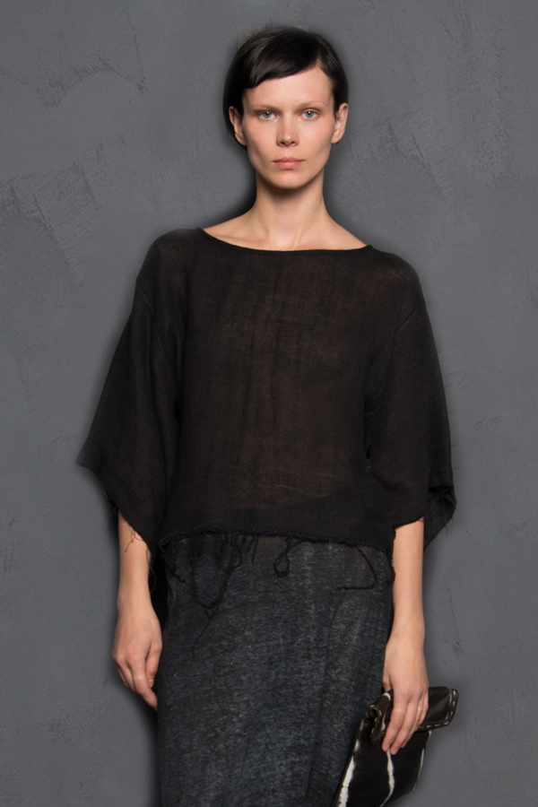 KES Cropped Frayed Top KES Cropped Frayed Top
