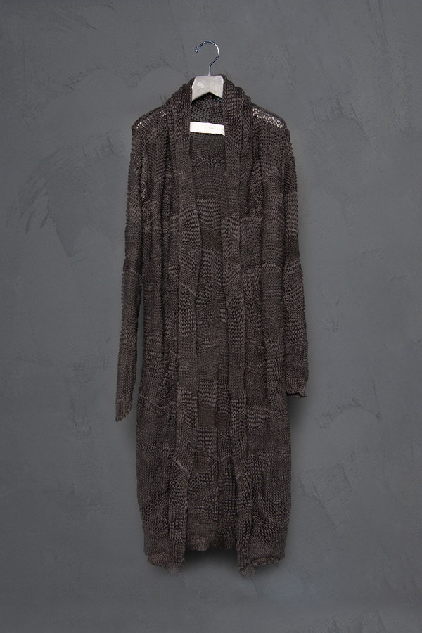 Isabel Benenato Drop Stich Linen Cardigan Isabel Benenato Drop Stich Linen Cardigan