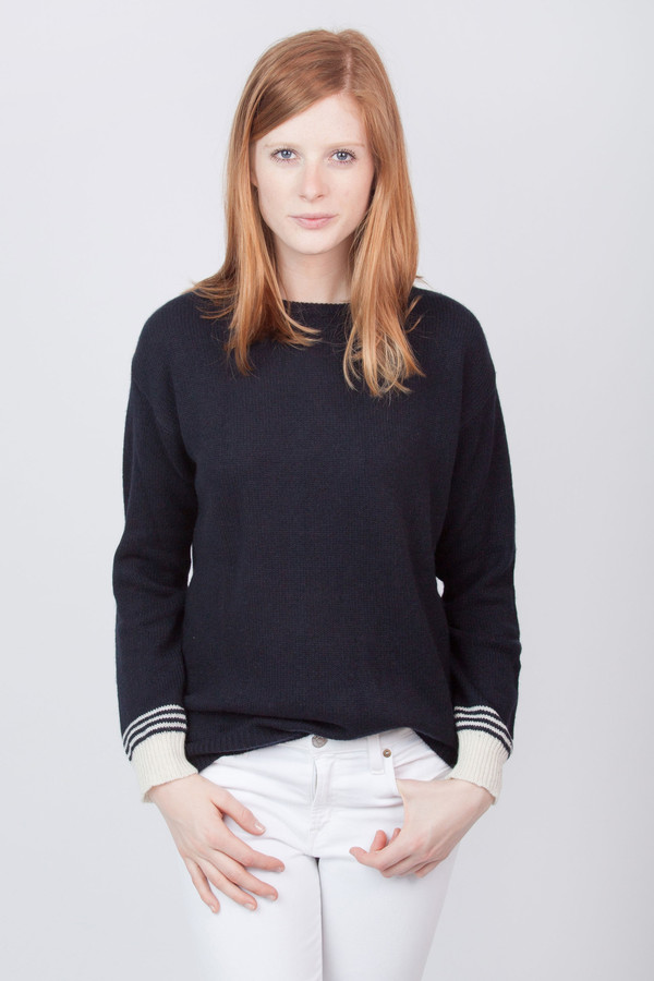 Chinti and Parker Cashmere Cuff Stripe Sweater Chinti and Parker Cashmere Cuff Stripe Sweater