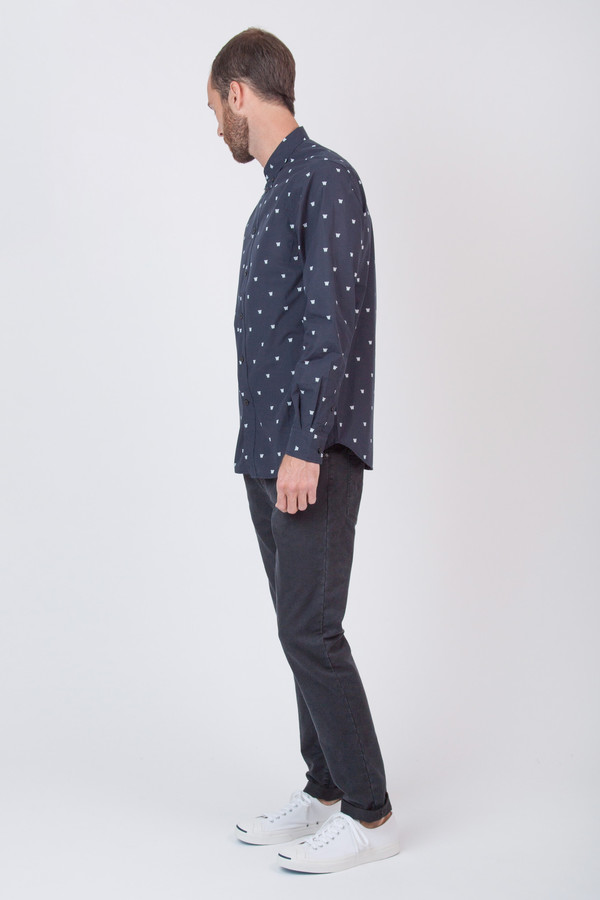 Men's Wood Wood Damien Shirt Navy Men's Wood Wood Damien Shirt Navy