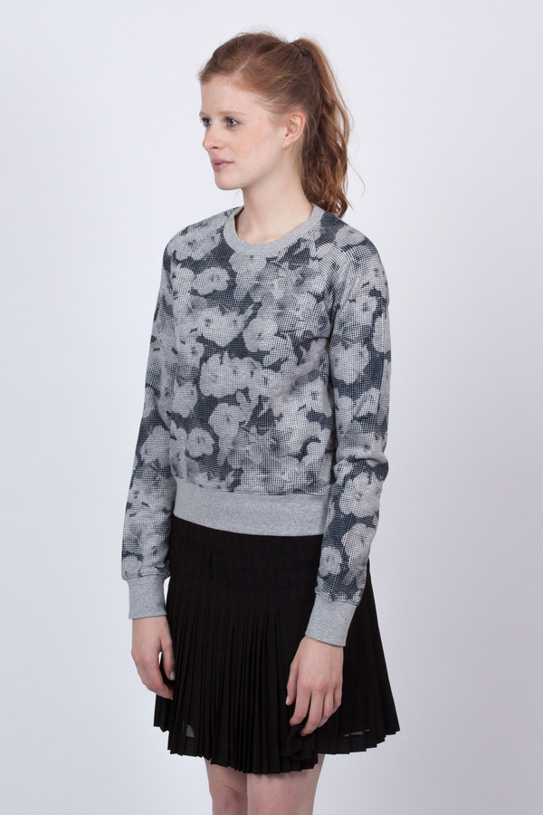 YMC Floral Print Look Back Sweatshirt YMC Floral Print Look Back Sweatshirt