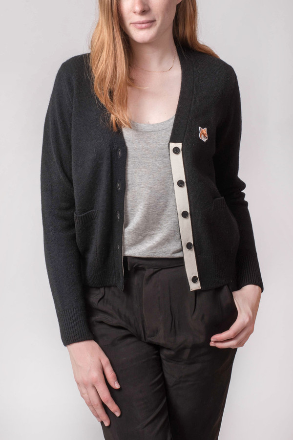Maison Kitsune Lambswool Classic Cardigan Maison Kitsune Lambswool Classic Cardigan