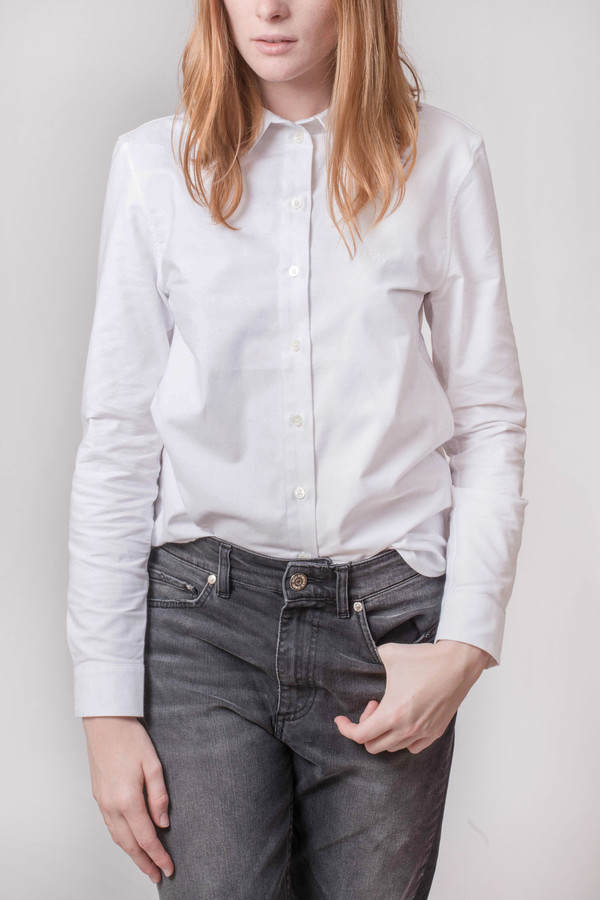 Maison Kitsune Oxford Classic Shirt With Embroidery Fox Maison Kitsune Oxford Classic Shirt With Embroidery Fox