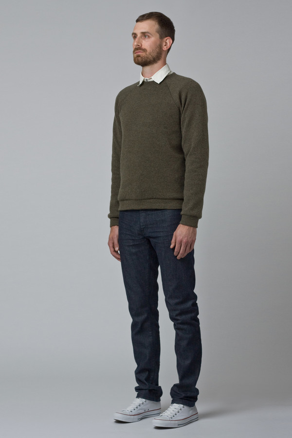 Men's Raleigh Denim Wool Sweatshirt Moss Men's Raleigh Denim Wool Sweatshirt Moss