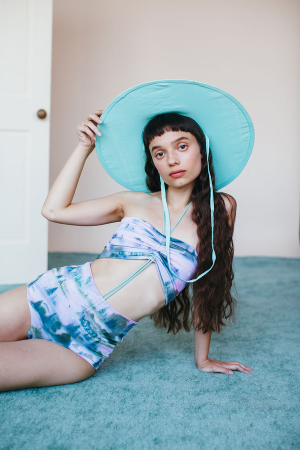 Samantha Pleet Castaway Swimsuit - Vista Print Samantha Pleet Castaway Swimsuit - Vista Print
