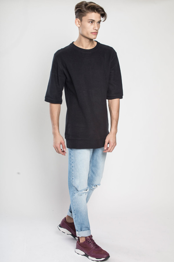 Men's TOURNE DE TRANSMISSION Baseball Sweat in Black Men's TOURNE DE TRANSMISSION Baseball Sweat in Black