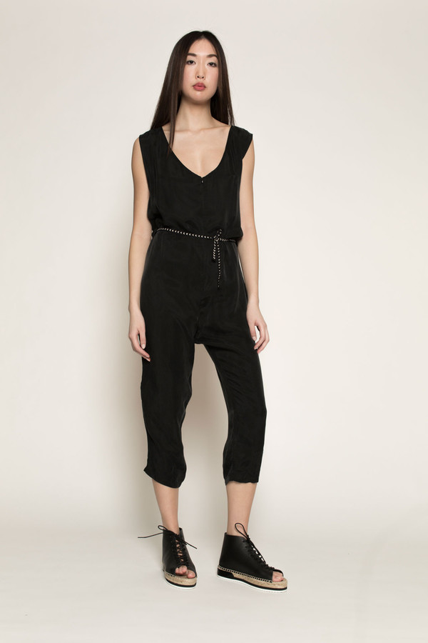 H. Fredriksson Fluke Jumpsuit in Black Cupro H. Fredriksson Fluke Jumpsuit in Black Cupro