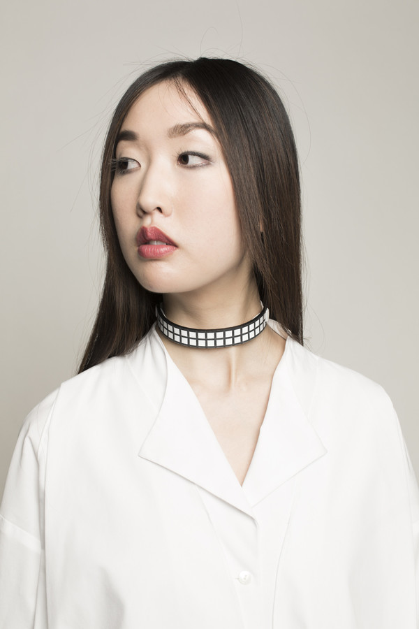 I STILL LOVE YOU NYC Grid Choker in Black/White I STILL LOVE YOU NYC Grid Choker in Black/White