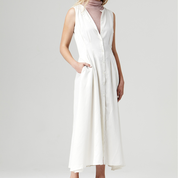 Nikki Chasin Inga Buttonfront Dress - Ivory Nikki Chasin Inga Buttonfront Dress - Ivory